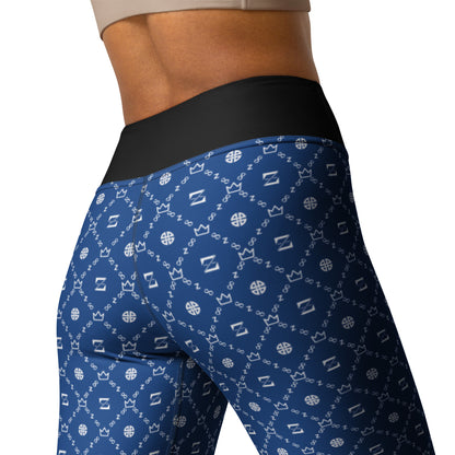 Zayndeellani Monogram Yoga Leggings Blank - Blue - Zayndeellani