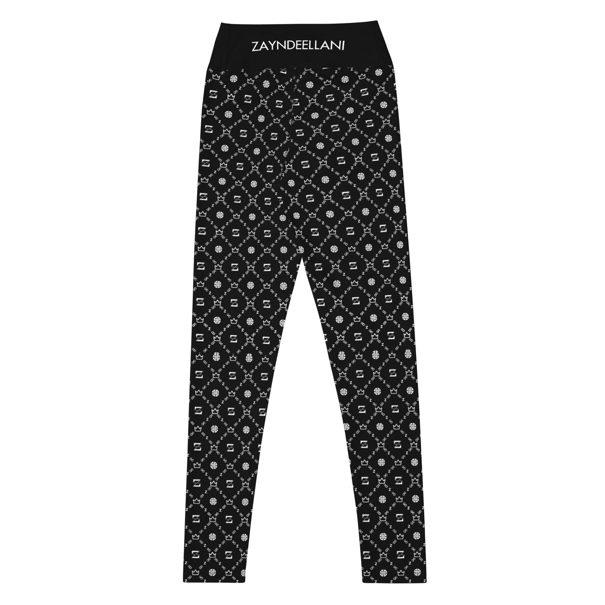 Zayndeellani Monogram Yoga Leggings - Black - Zayndeellani