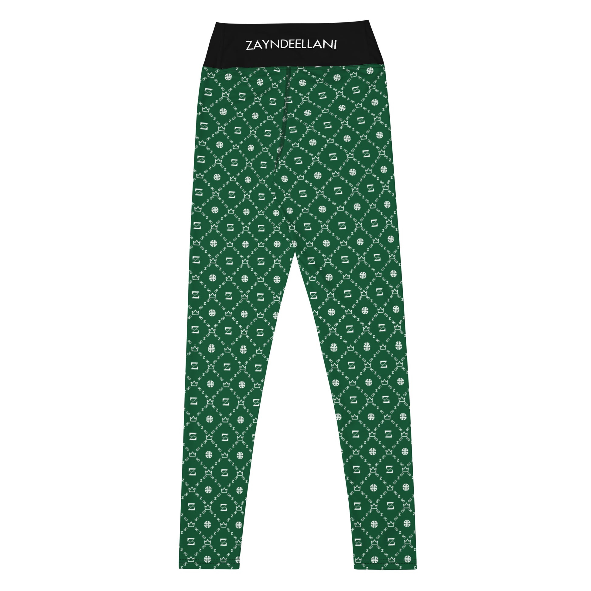 Zayndeellani Monogram Yoga Leggings - Green - Zayndeellani