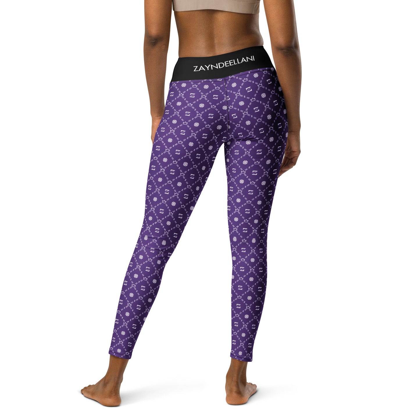 Zayndeellani Monogram Yoga Leggings - Purple - Zayndeellani