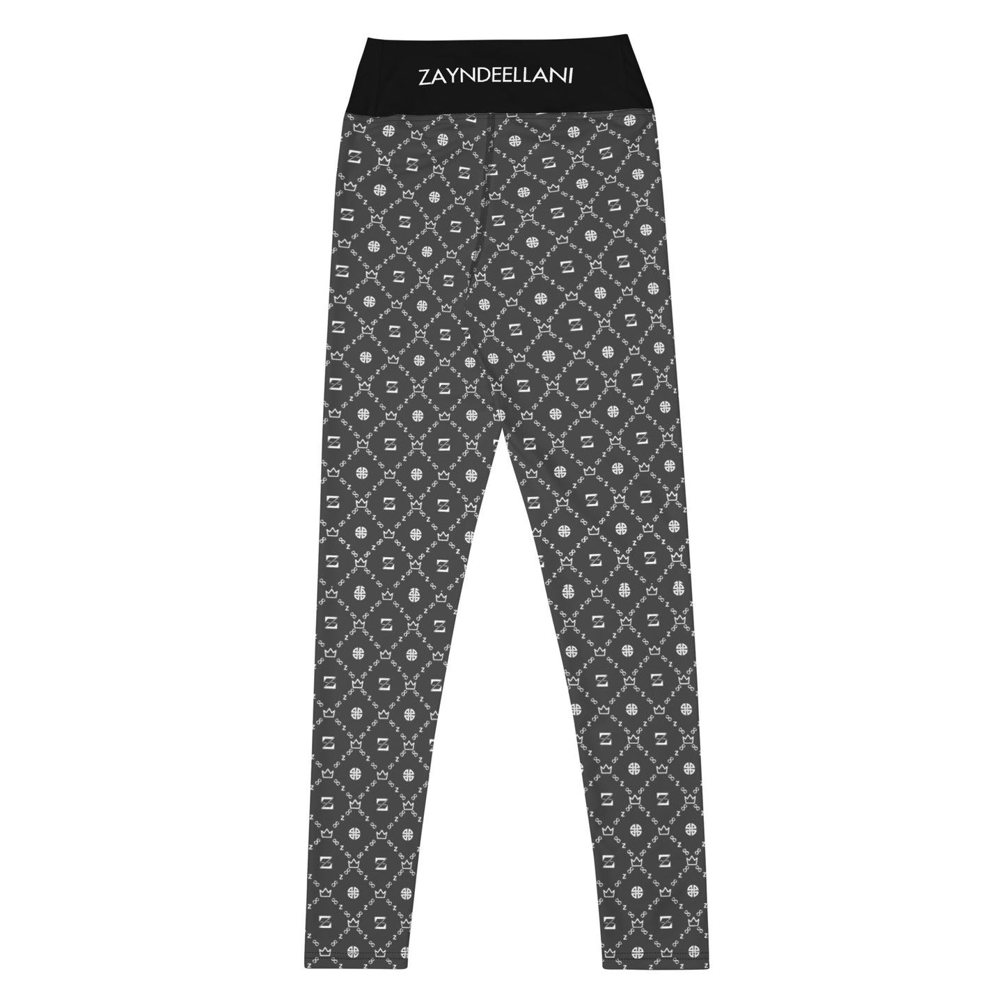 Zayndeellani Monogram Yoga Leggings - Grey - Zayndeellani