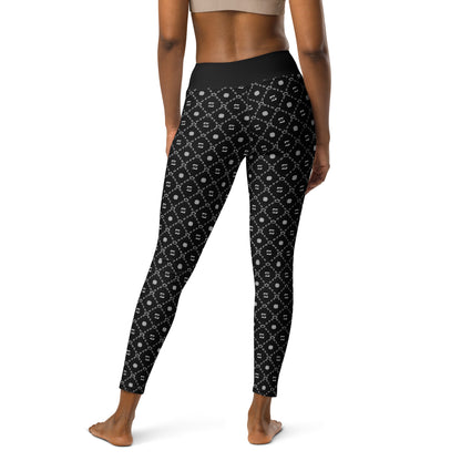 Zayndeellani Monogram Yoga Leggings Blank - Black - Zayndeellani