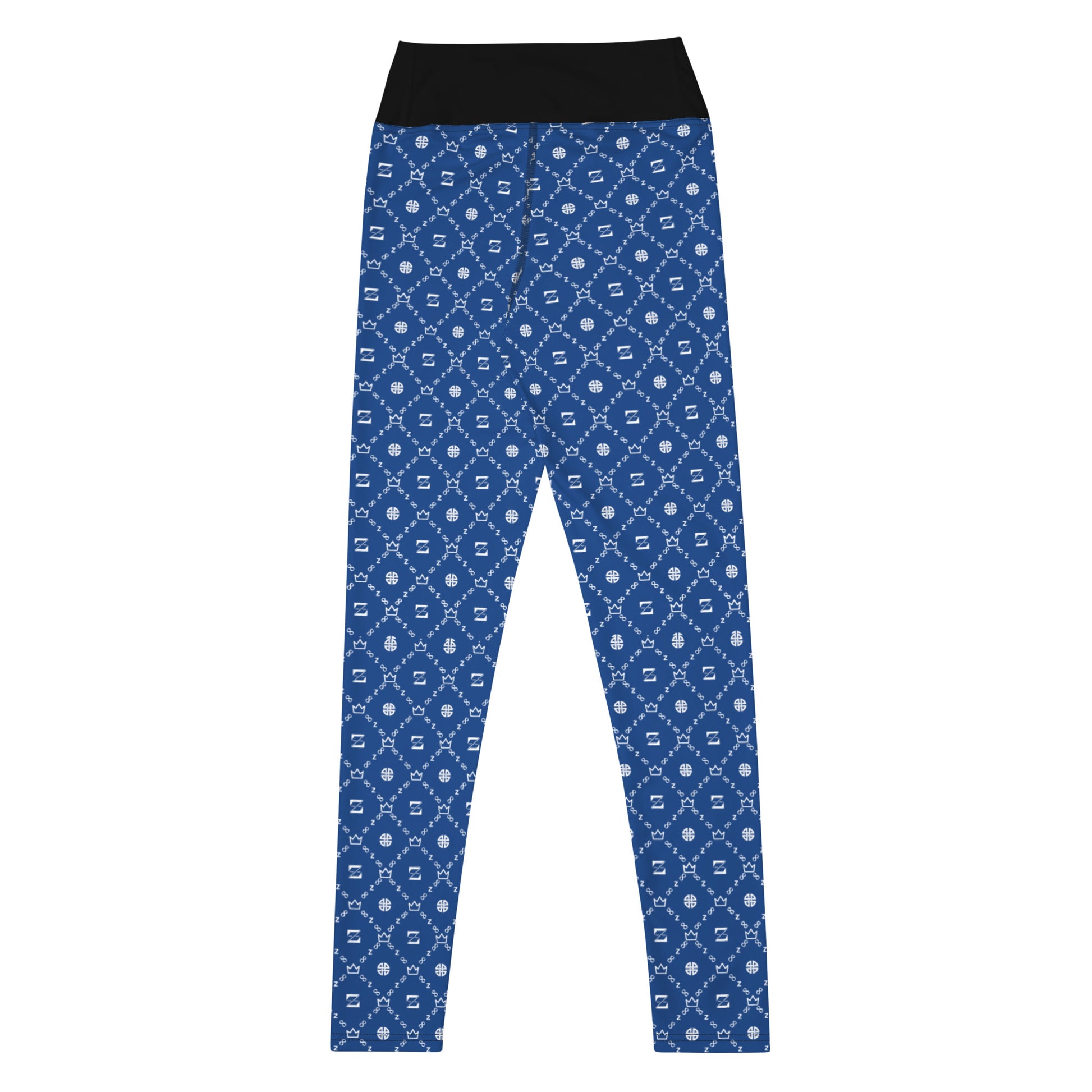 Zayndeellani Monogram Yoga Leggings Blank - Blue - Zayndeellani