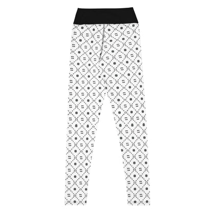 Zayndeellani Monogram Yoga Leggings Blank - White - Zayndeellani