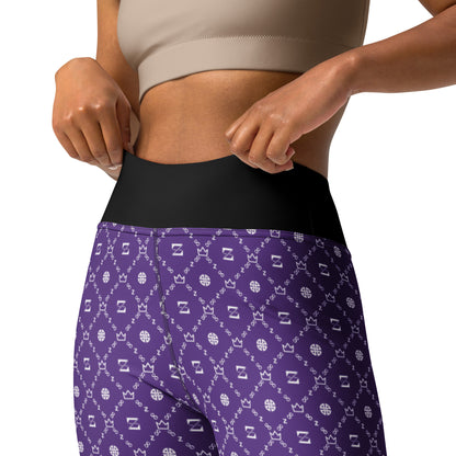 Zayndeellani Monogram Yoga Leggings Blank - Purple - Zayndeellani