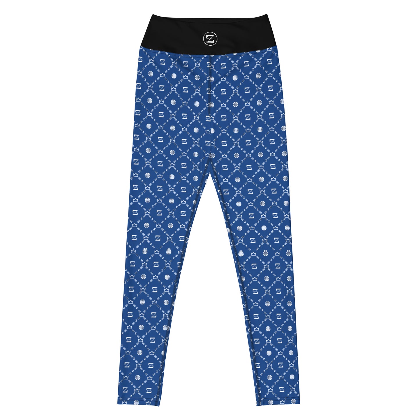 Zayndeellani Monogram Yoga Leggings - Blue - Zayndeellani