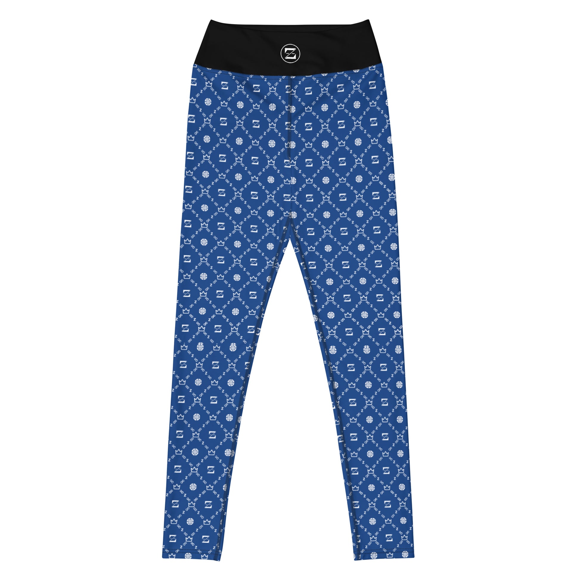 Zayndeellani Monogram Yoga Leggings - Blue - Zayndeellani