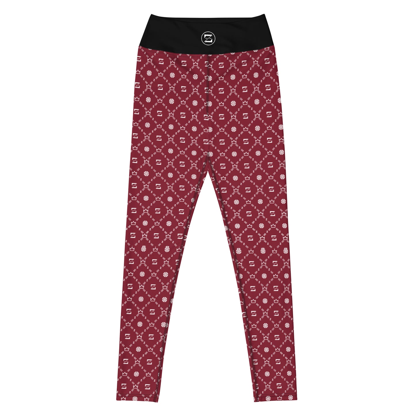 Zayndeellani Monogram Yoga Leggings - Red - Zayndeellani