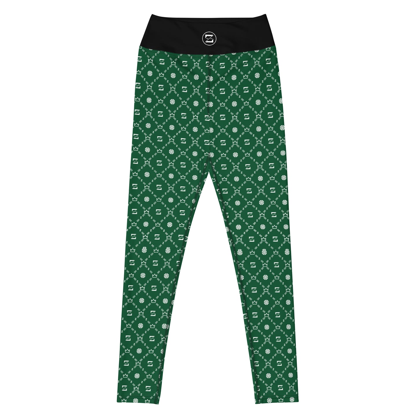 Zayndeellani Monogram Yoga Leggings - Green - Zayndeellani