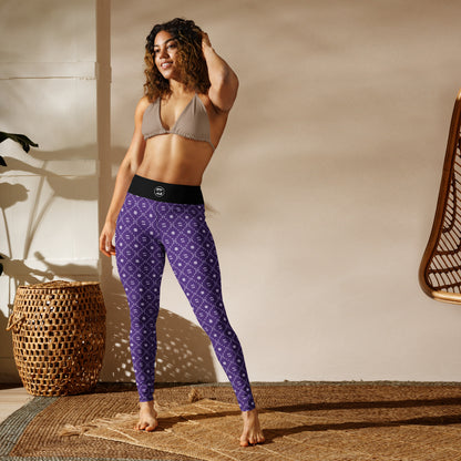 Zayndeellani Monogram Yoga Leggings - Purple - Zayndeellani