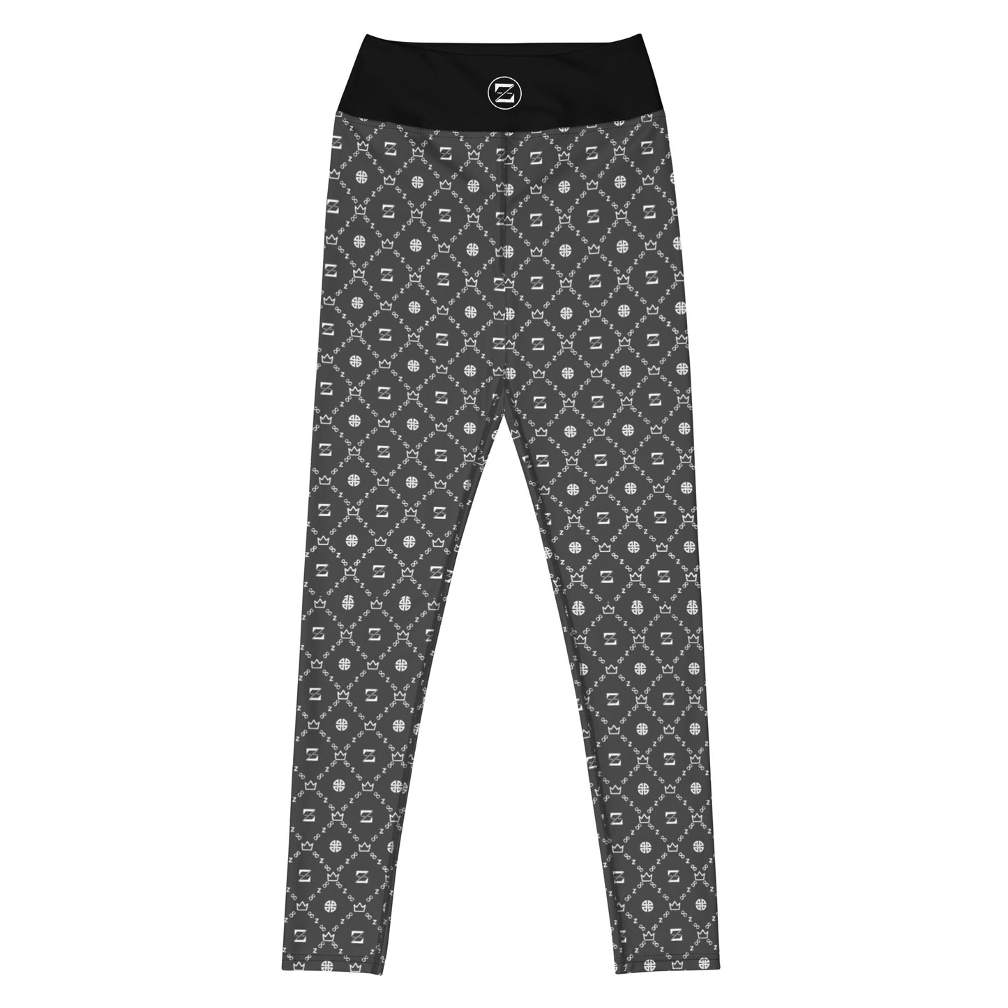 Zayndeellani Monogram Yoga Leggings - Grey - Zayndeellani