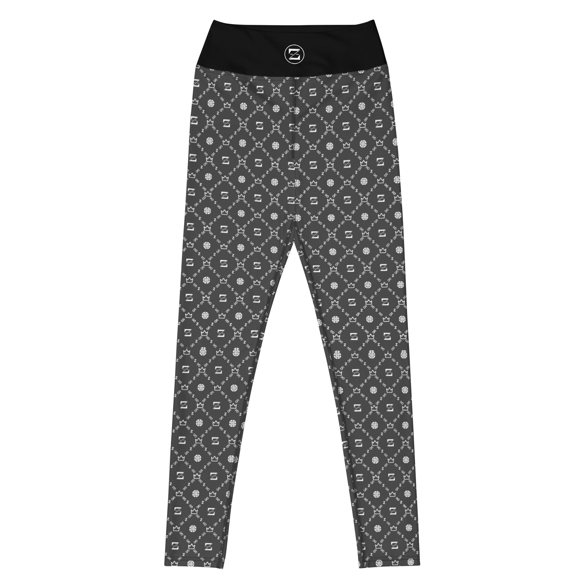 Zayndeellani Monogram Yoga Leggings - Grey - Zayndeellani