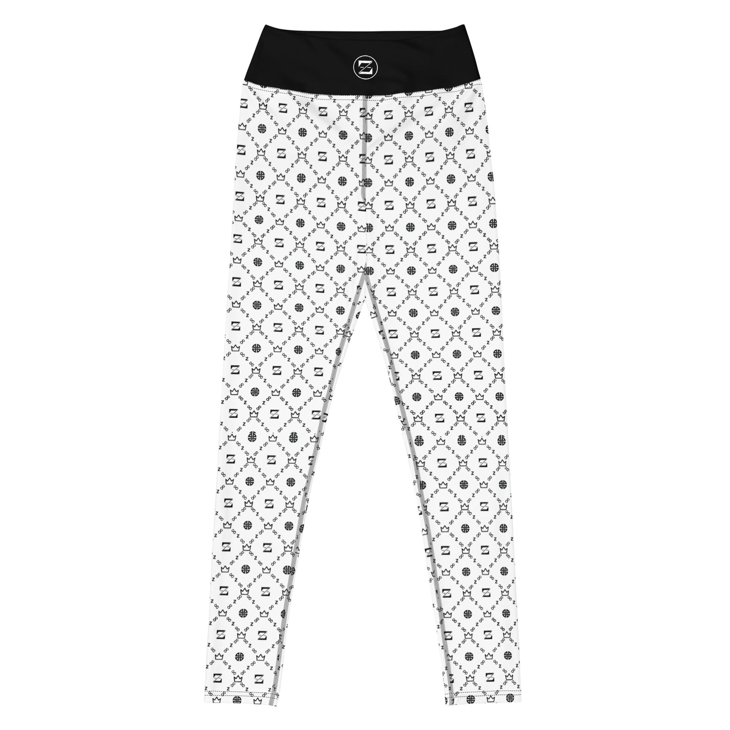 Zayndeellani Monogram Yoga Leggings - White - Zayndeellani