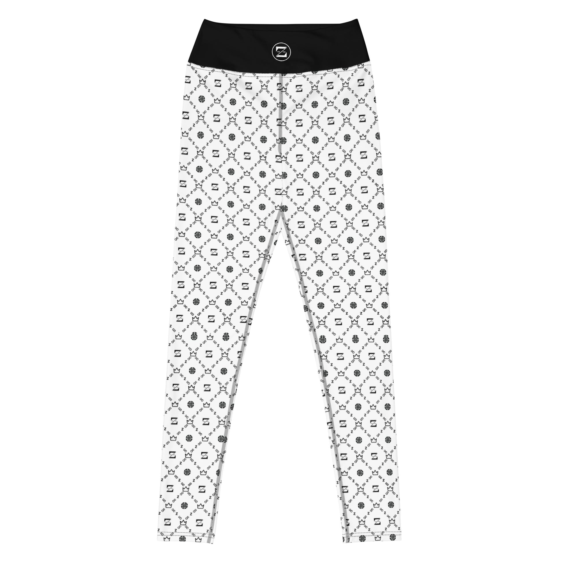 Zayndeellani Monogram Yoga Leggings - White - Zayndeellani