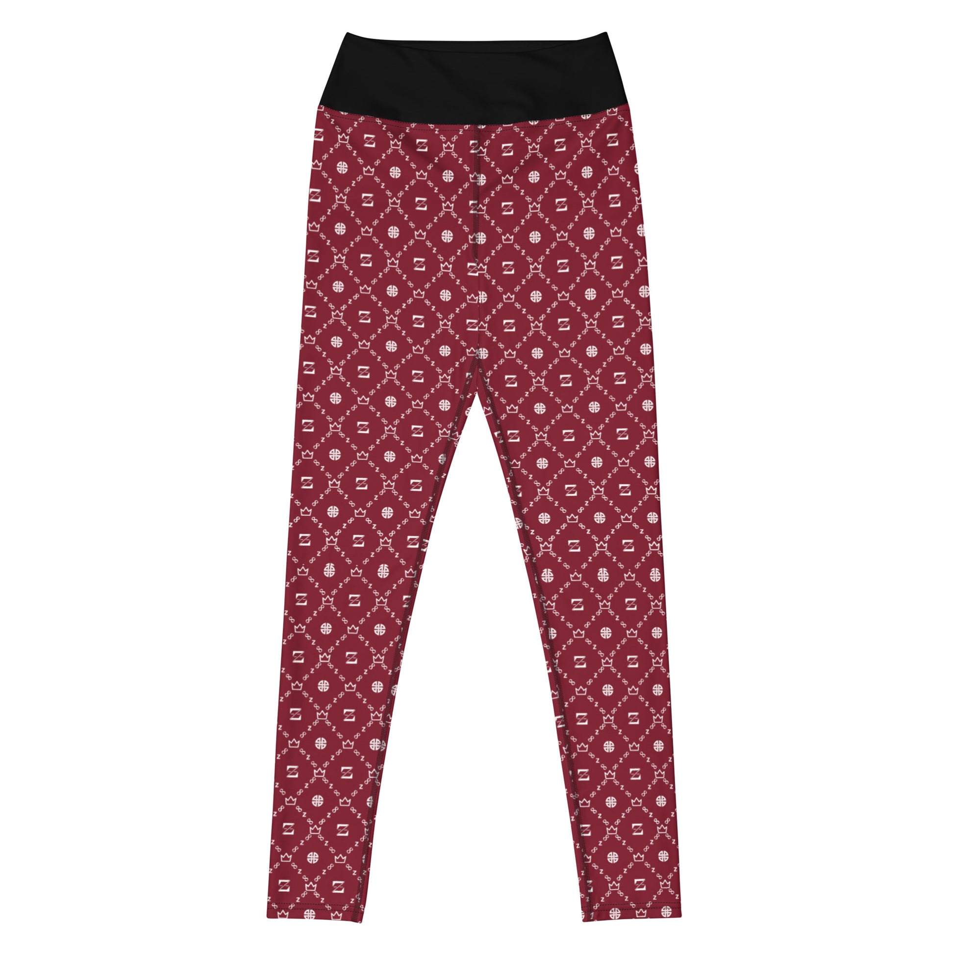 Zayndeellani Monogram Yoga Leggings Blank - Red - Zayndeellani