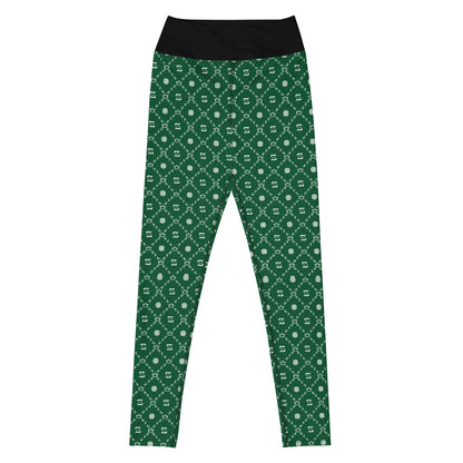 Zayndeellani Monogram Yoga Leggings Blank - Green - Zayndeellani