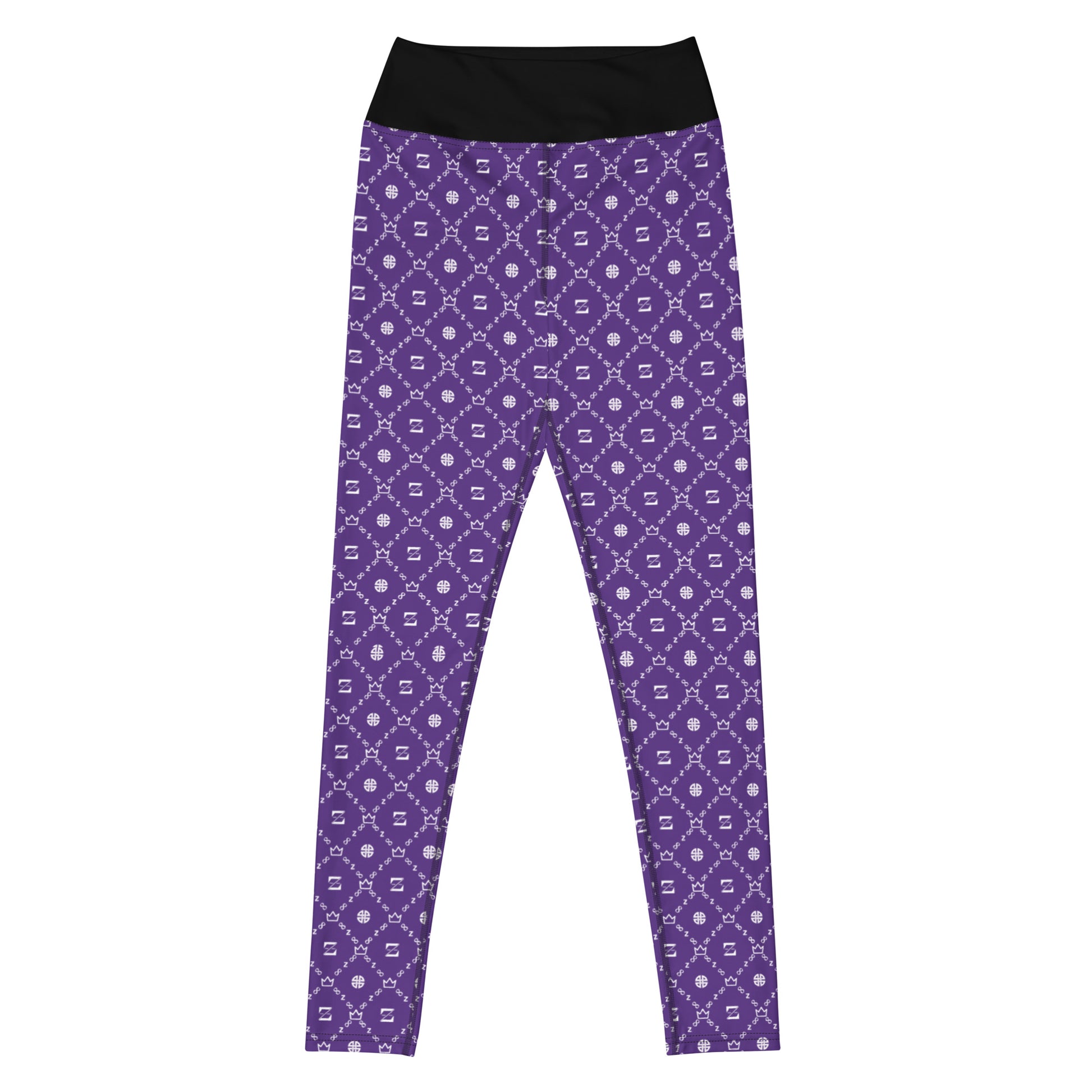 Zayndeellani Monogram Yoga Leggings Blank - Purple - Zayndeellani