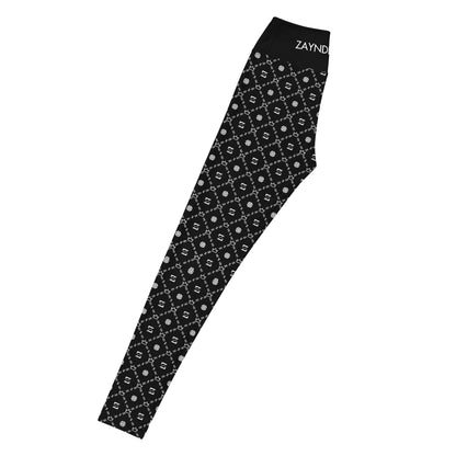 Zayndeellani Monogram Yoga Leggings - Black - Zayndeellani