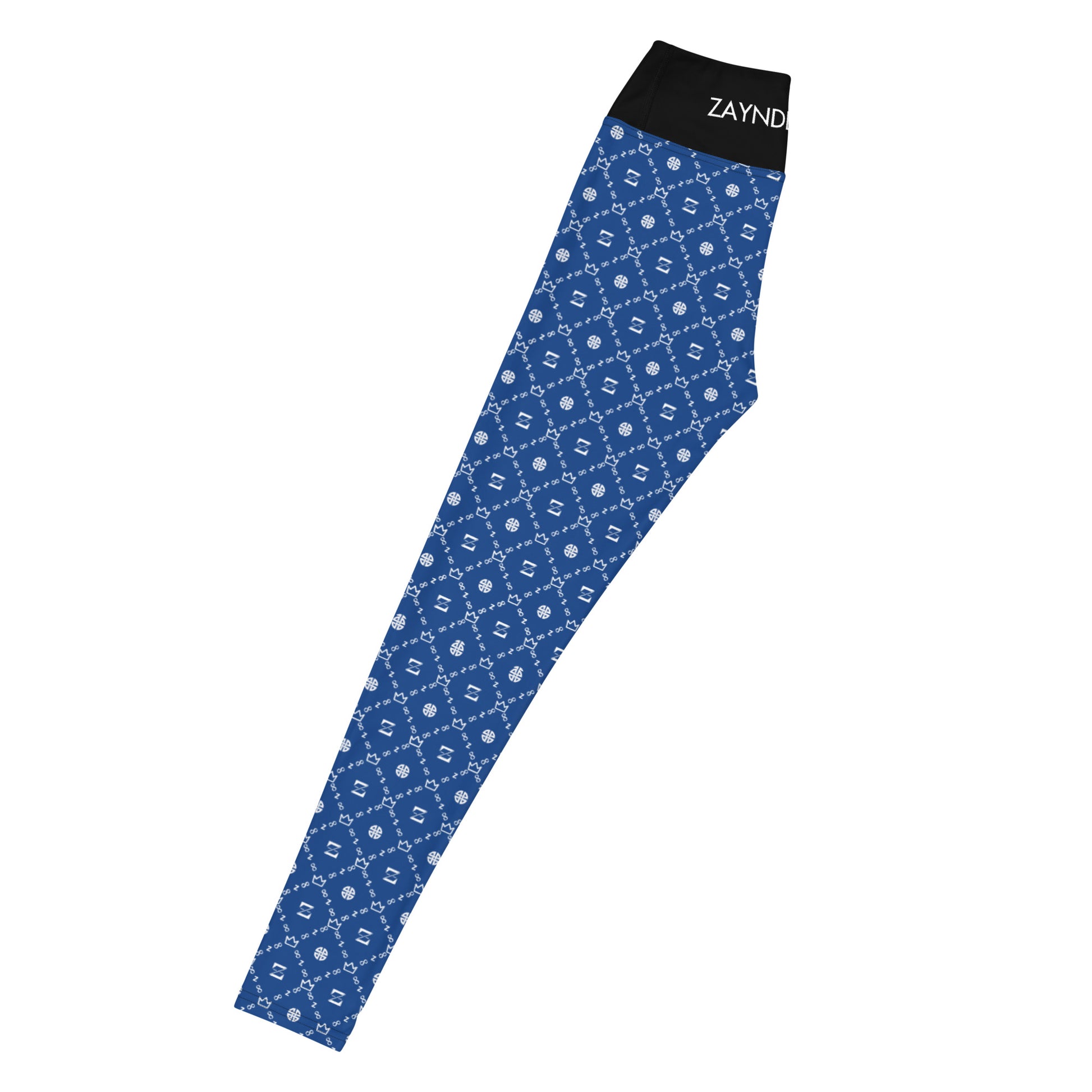 Zayndeellani Monogram Yoga Leggings - Blue - Zayndeellani