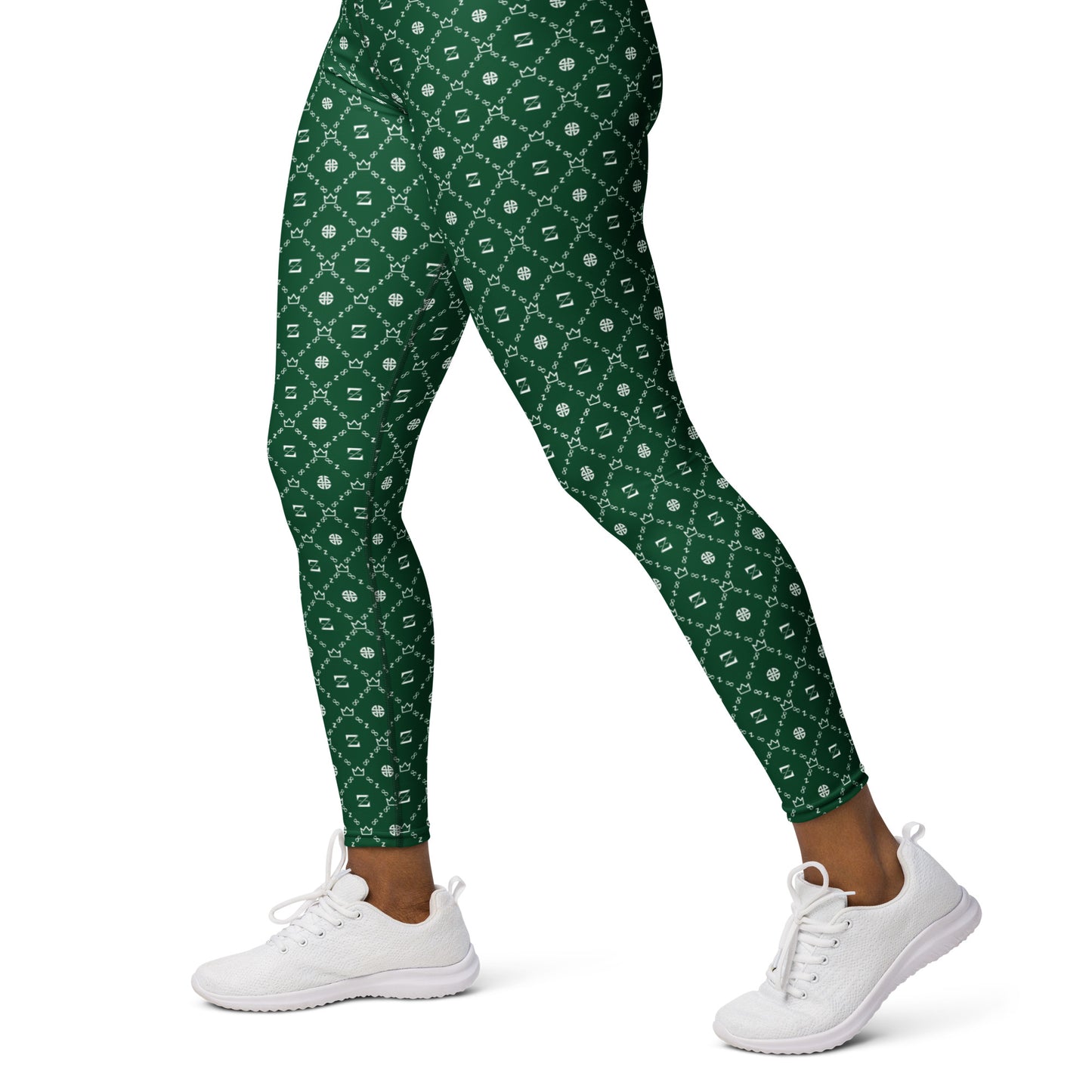 Zayndeellani Monogram Yoga Leggings - Green - Zayndeellani