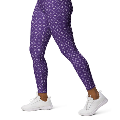 Zayndeellani Monogram Yoga Leggings - Purple - Zayndeellani