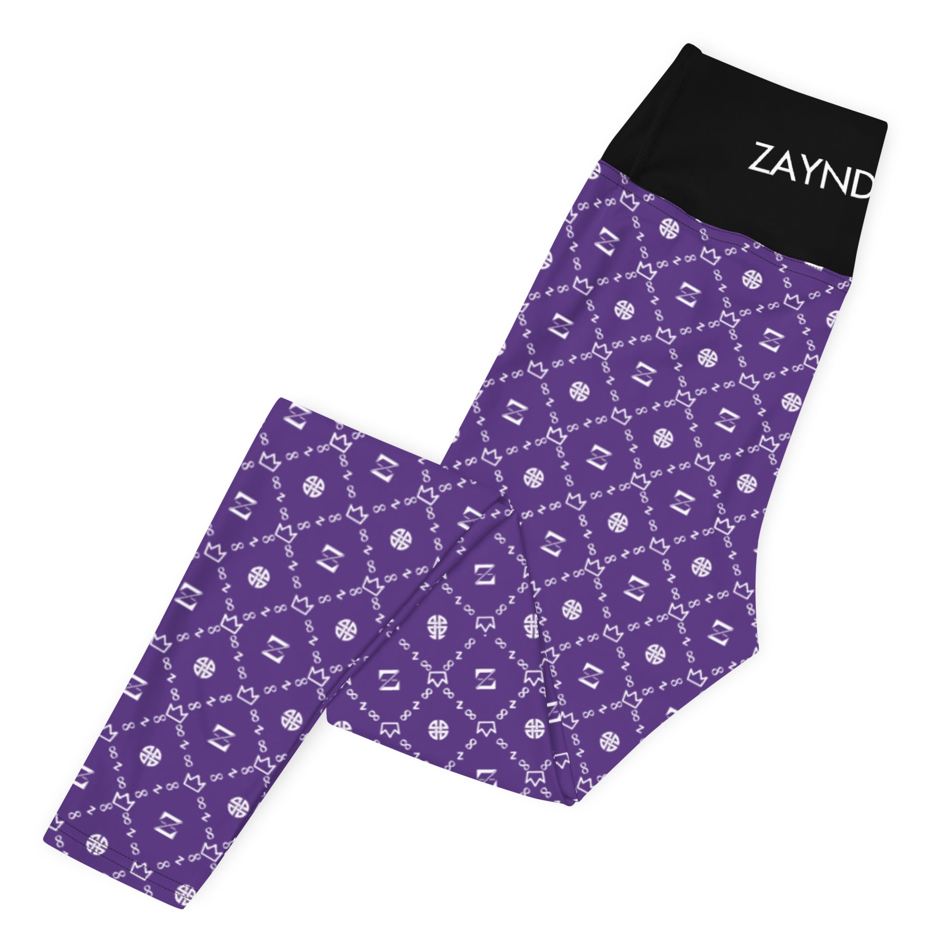 Zayndeellani Monogram Yoga Leggings - Purple - Zayndeellani