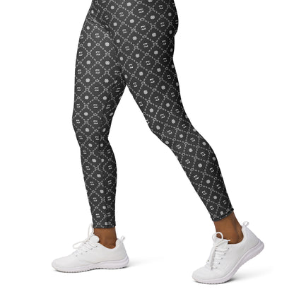 Zayndeellani Monogram Yoga Leggings Blank - Grey - Zayndeellani