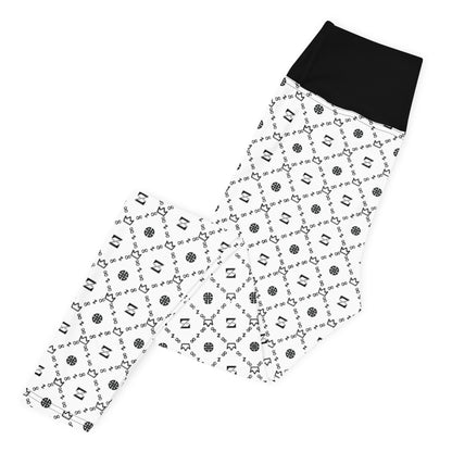 Zayndeellani Monogram Yoga Leggings Blank - White - Zayndeellani