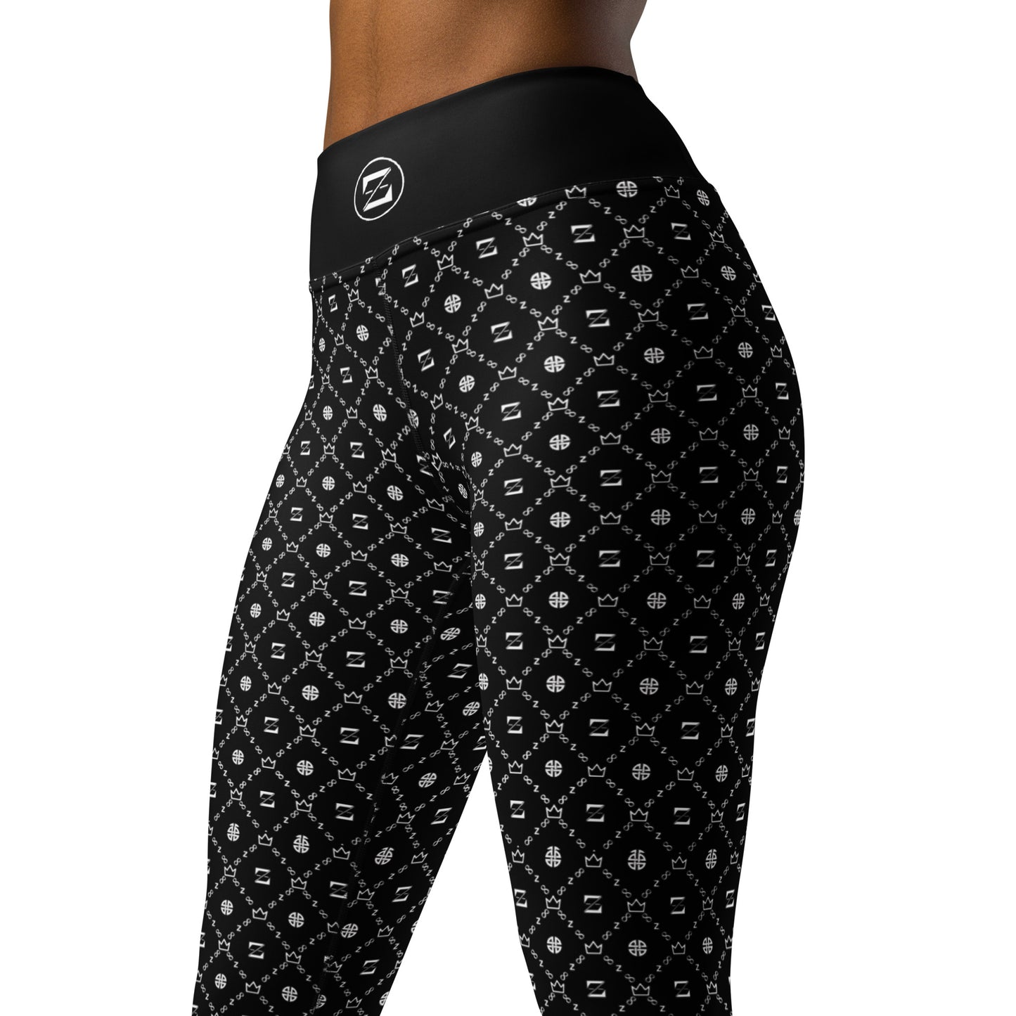 Zayndeellani Monogram Yoga Leggings - Black - Zayndeellani