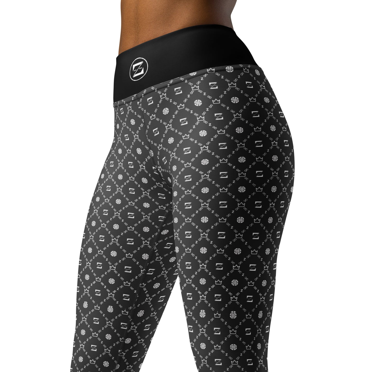 Zayndeellani Monogram Yoga Leggings - Grey - Zayndeellani