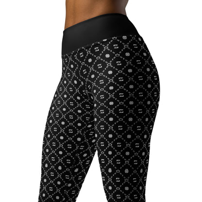 Zayndeellani Monogram Yoga Leggings Blank - Black - Zayndeellani