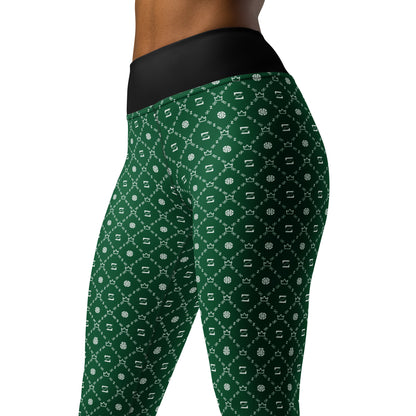 Zayndeellani Monogram Yoga Leggings Blank - Green - Zayndeellani