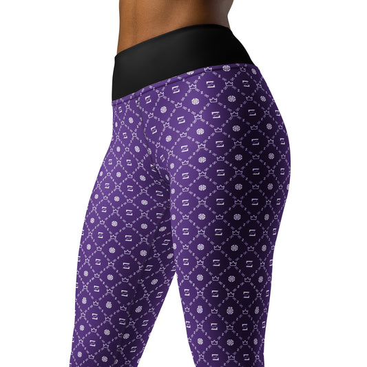 Zayndeellani Monogram Yoga Leggings Blank - Purple - Zayndeellani