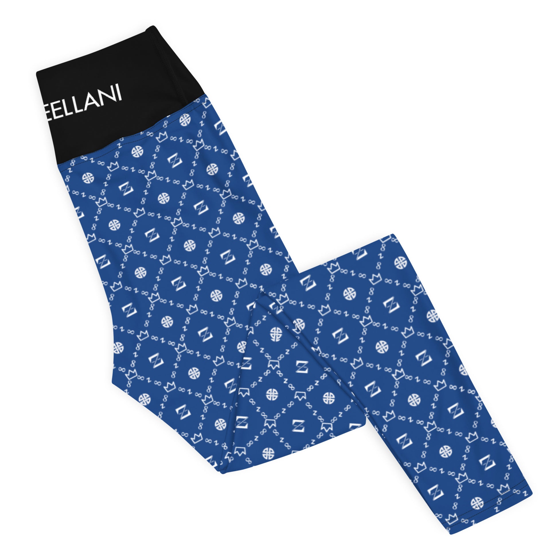 Zayndeellani Monogram Yoga Leggings - Blue - Zayndeellani