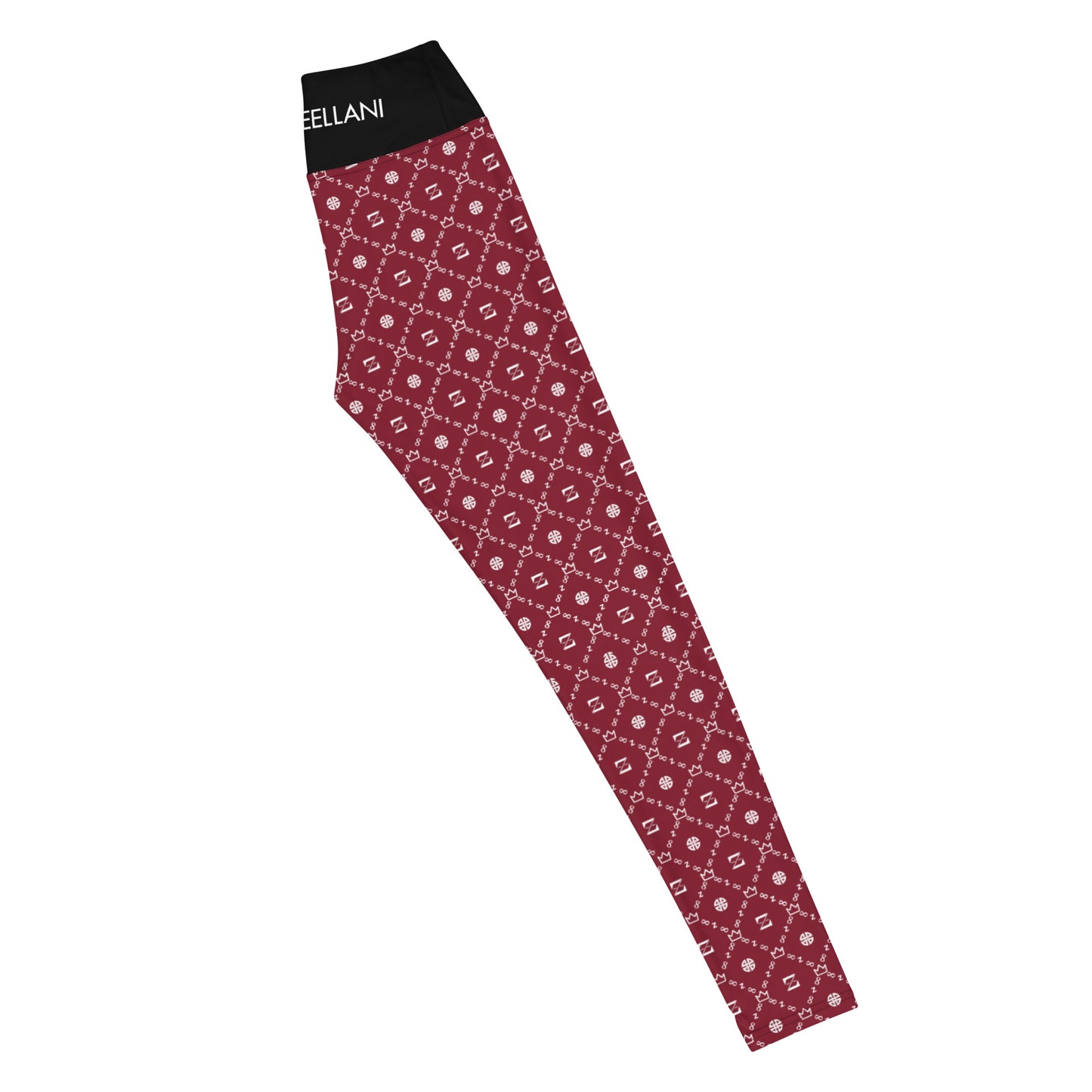 Zayndeellani Monogram Yoga Leggings - Red - Zayndeellani