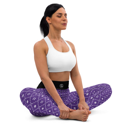 Zayndeellani Monogram Yoga Leggings - Purple - Zayndeellani