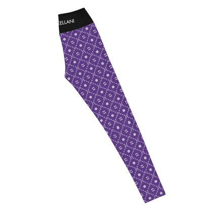 Zayndeellani Monogram Yoga Leggings - Purple - Zayndeellani