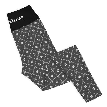 Zayndeellani Monogram Yoga Leggings - Grey - Zayndeellani