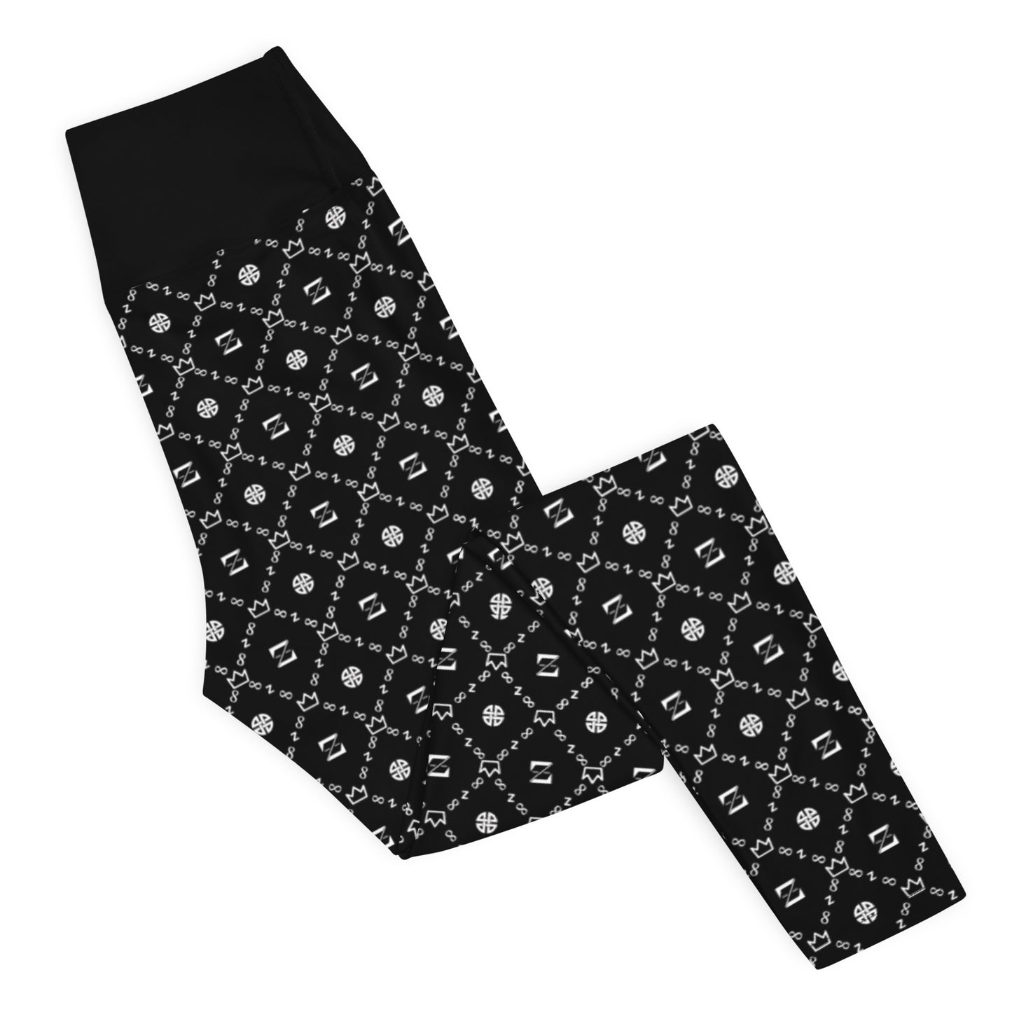 Zayndeellani Monogram Yoga Leggings Blank - Black - Zayndeellani