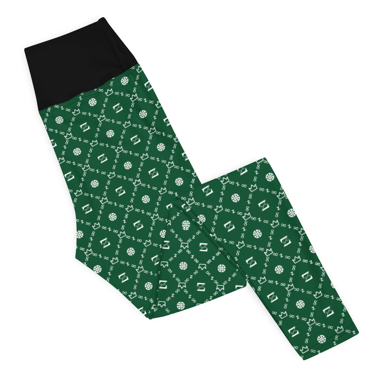 Zayndeellani Monogram Yoga Leggings Blank - Green - Zayndeellani