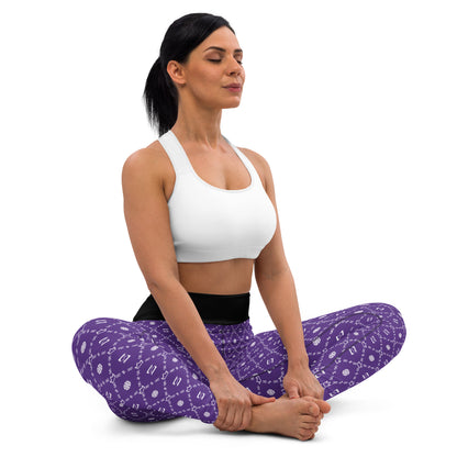 Zayndeellani Monogram Yoga Leggings Blank - Purple - Zayndeellani