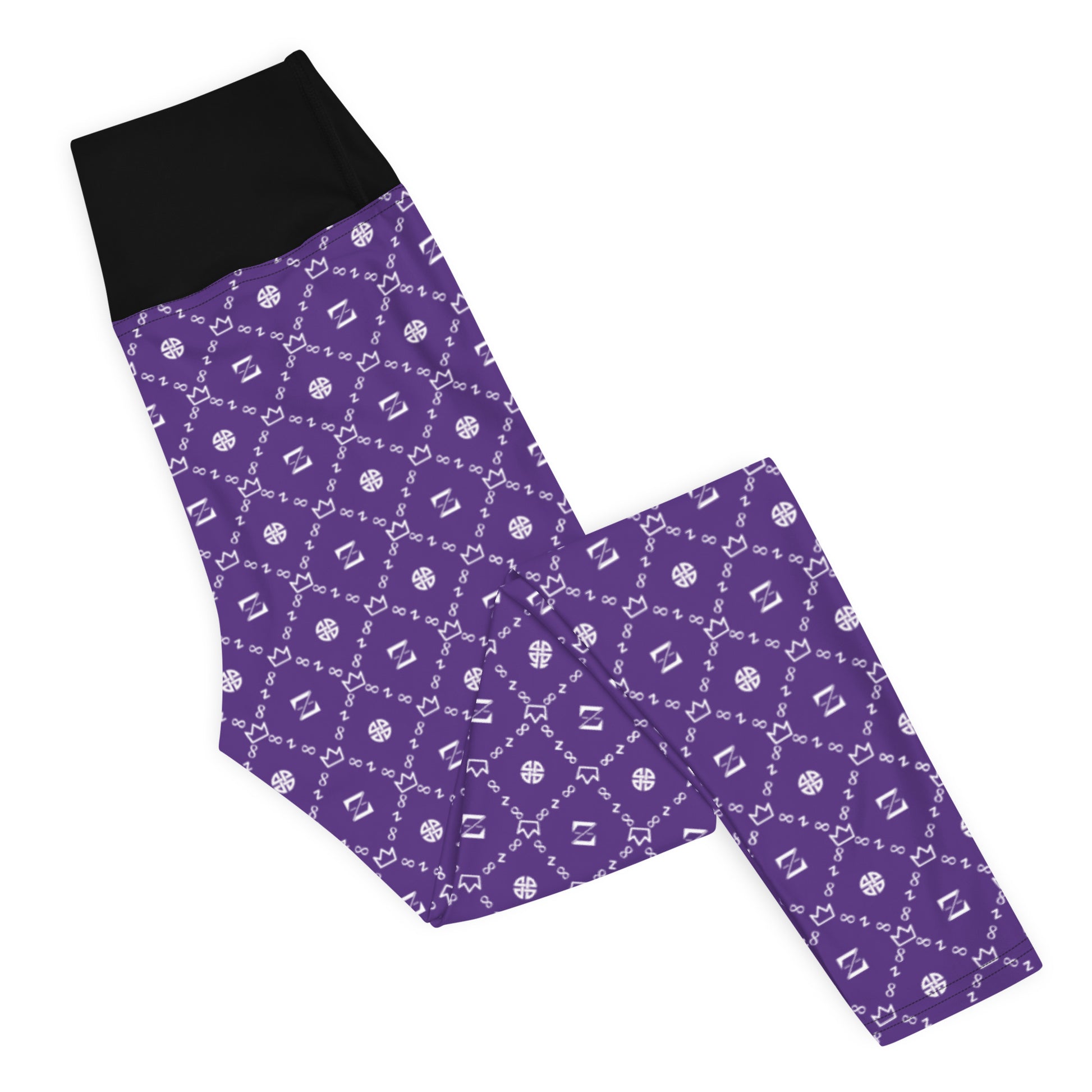 Zayndeellani Monogram Yoga Leggings Blank - Purple - Zayndeellani