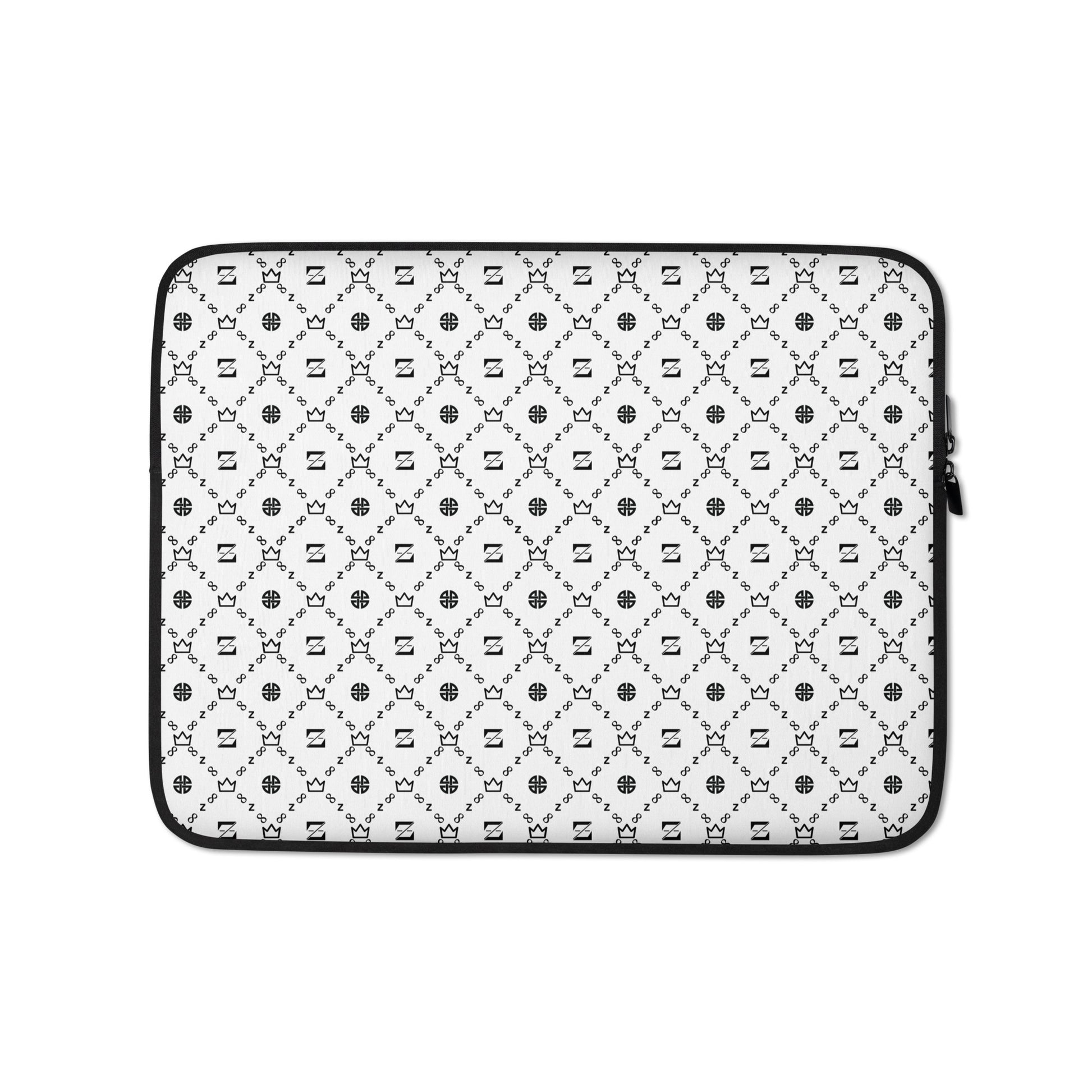 Zayndeellani White Monogram Laptop Sleeve - Zayndeellani