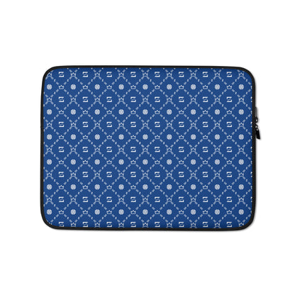 Zayndeellani Blue Monogram Laptop Sleeve - Zayndeellani