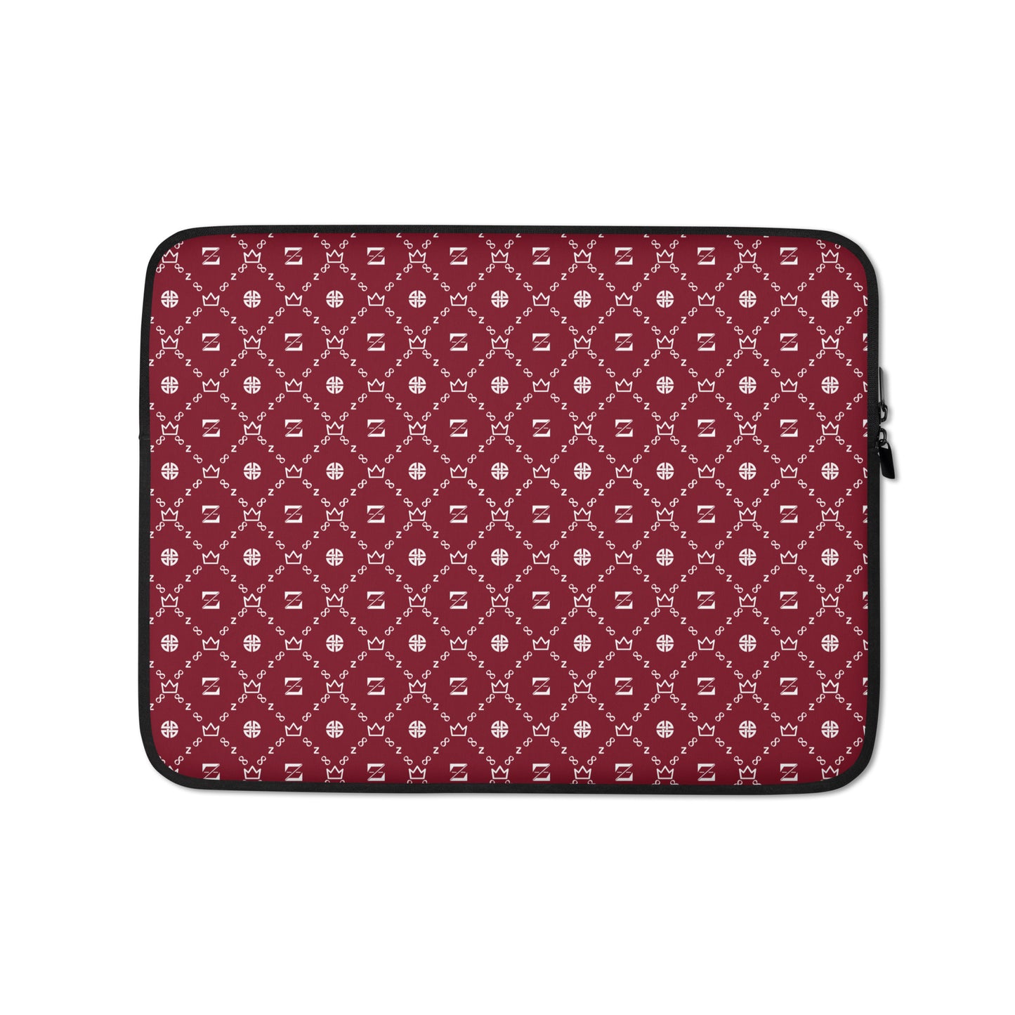 Zayndeellani Red Monogram Laptop Sleeve - Zayndeellani