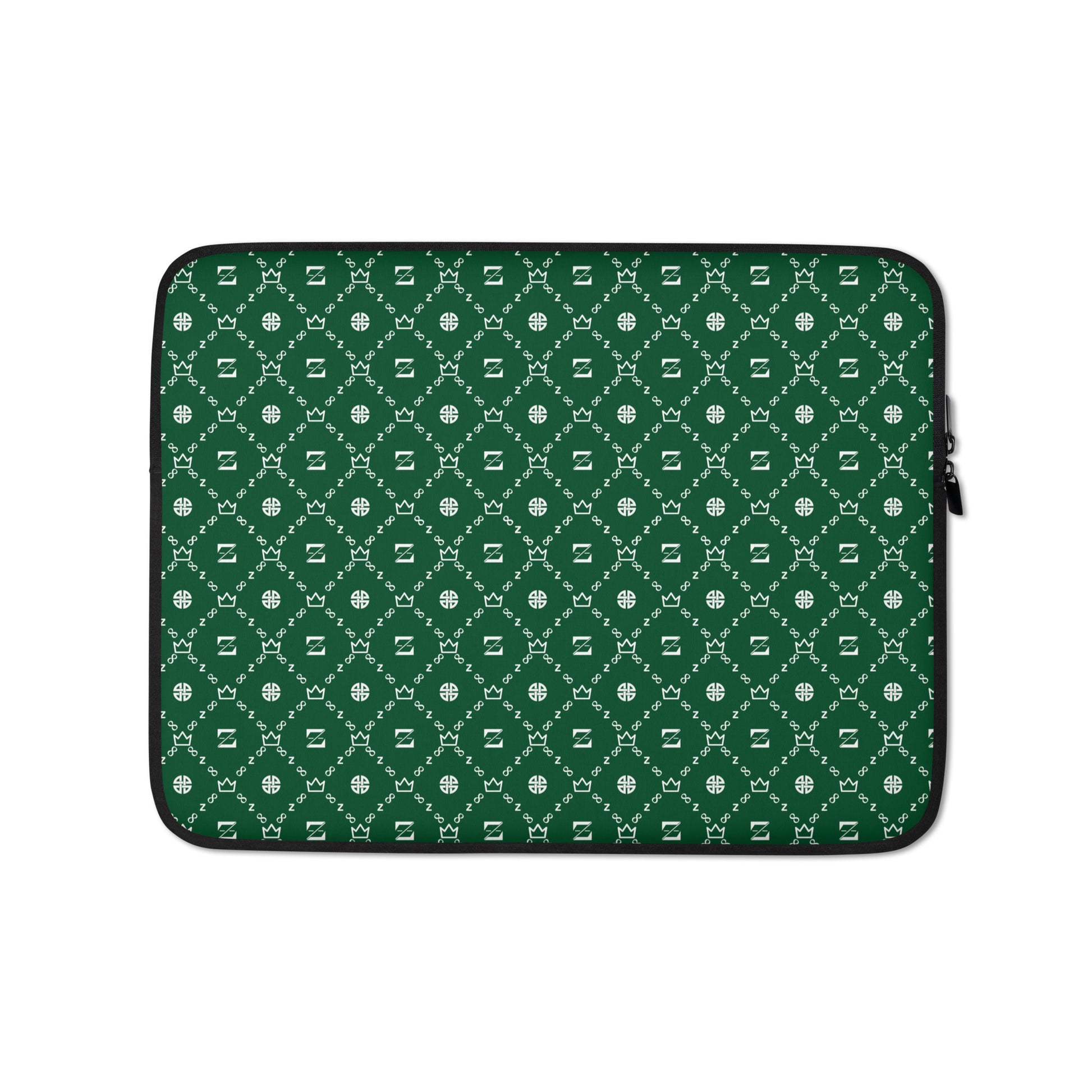 Zayndeellani Green Monogram Laptop Sleeve - Zayndeellani