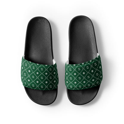 Zayndeellani Monogram Slides Green Men's - Zayndeellani