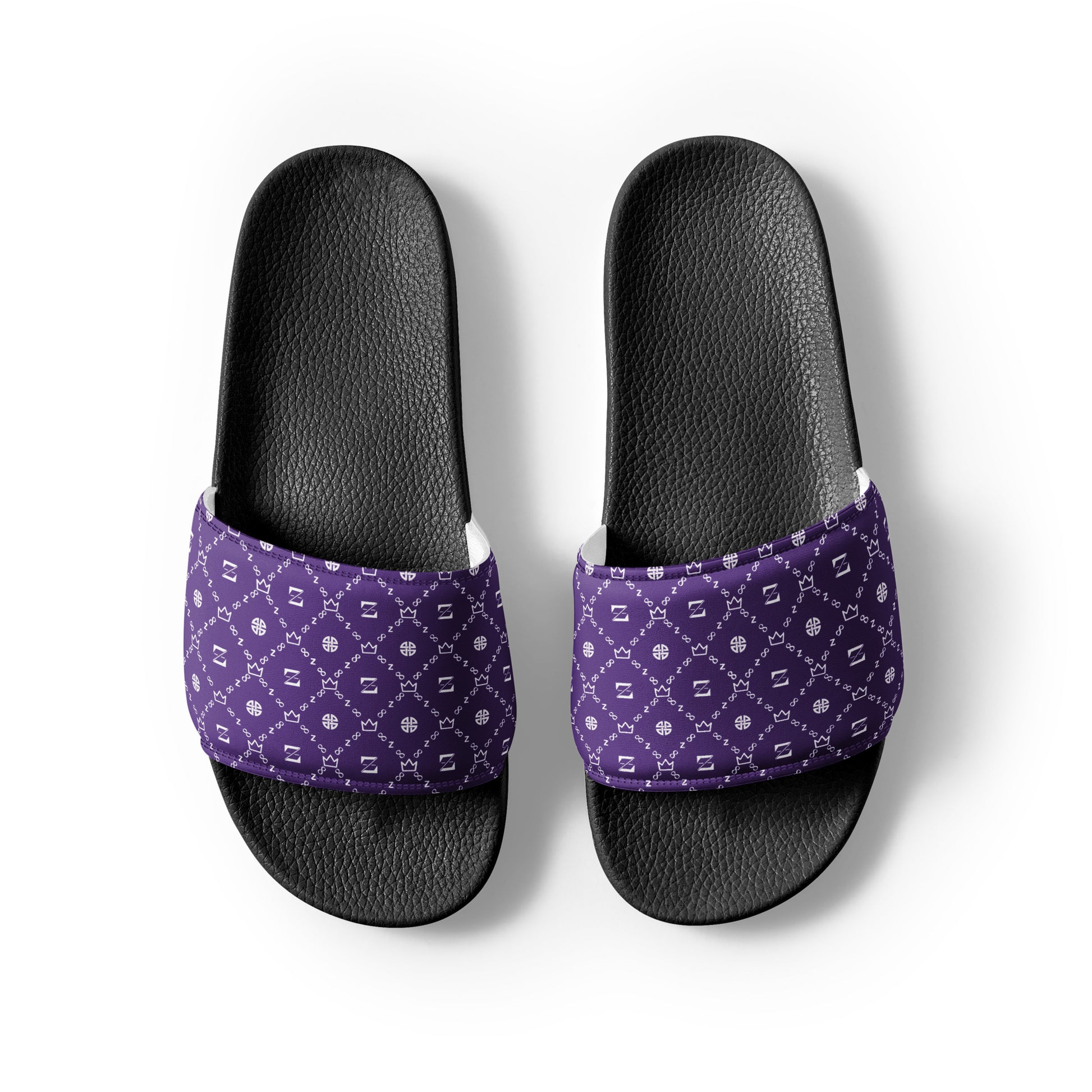 Zayndeellani Monogram Slides Purple Men's - Zayndeellani