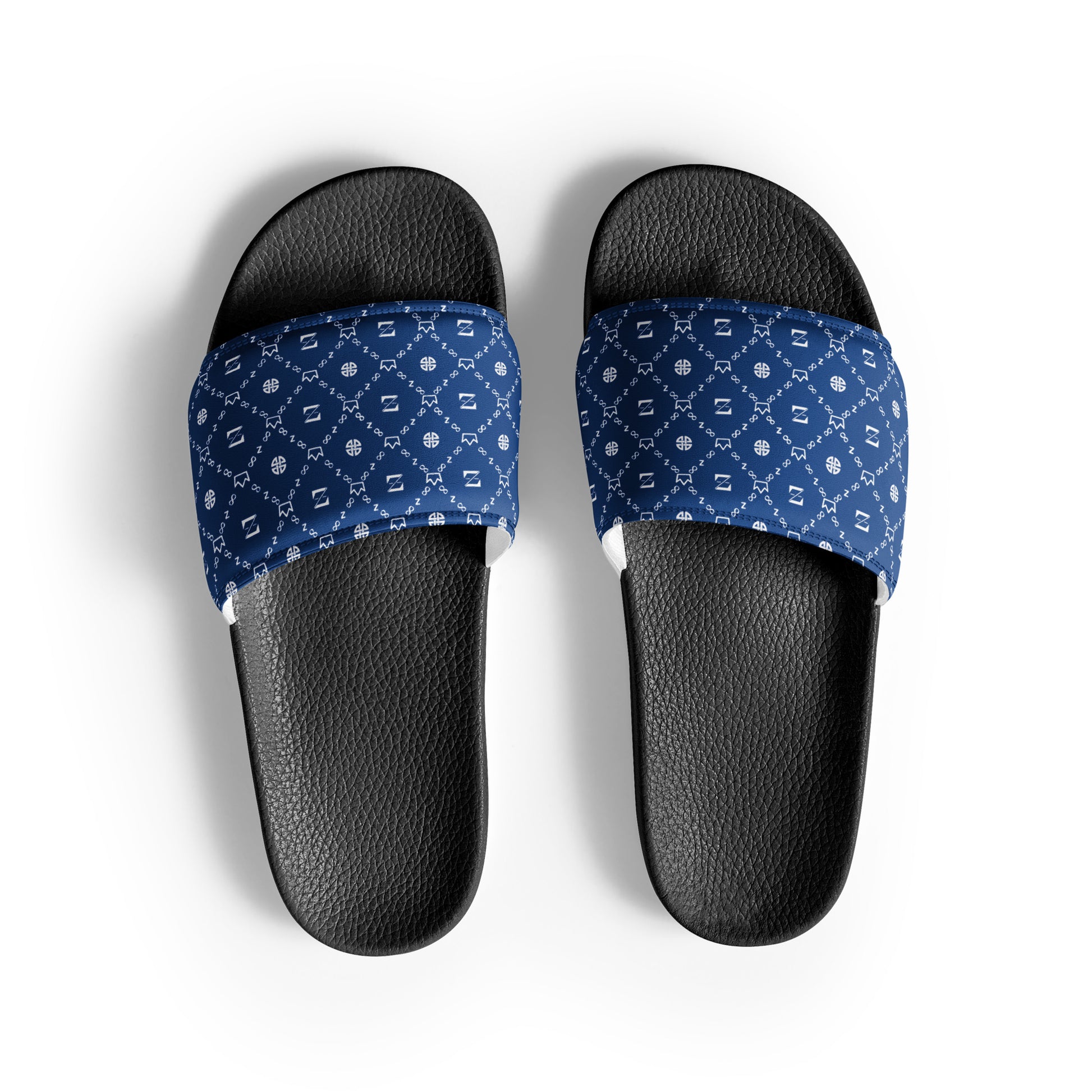 Zayndeellani Monogram Slides Blue Men's - Zayndeellani