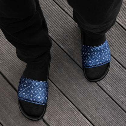 Zayndeellani Monogram Slides Blue Men's - Zayndeellani